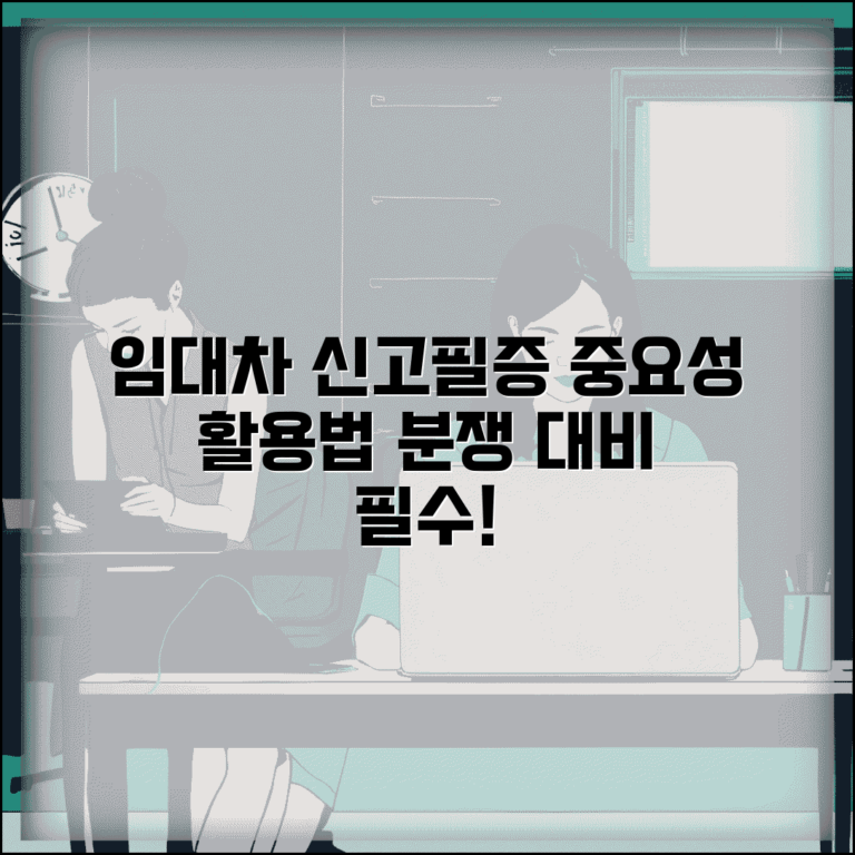 임대차 신고필증 용도와 보관 방법 | 향후 분쟁 시 활용 가이드