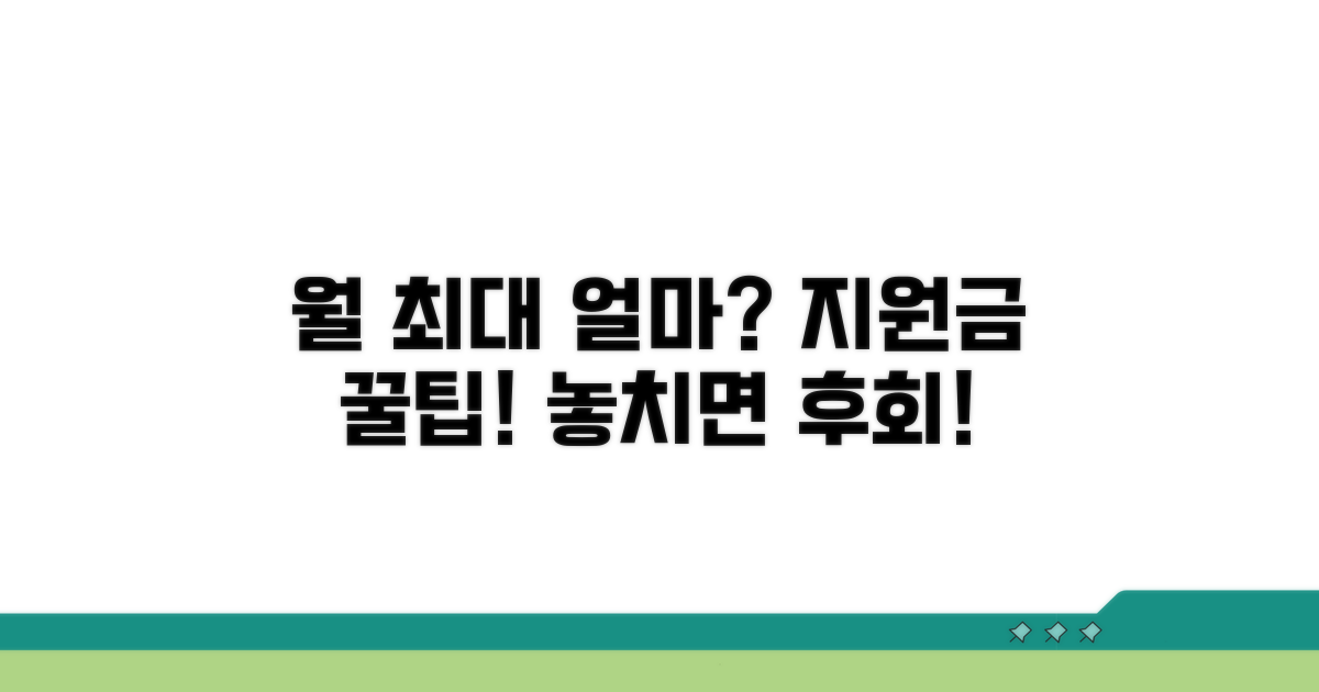월 최대 얼마까지 지원받을까?
