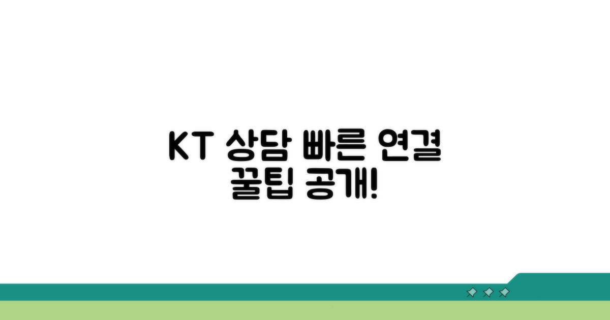 KT 상담 번호와 연결 방법