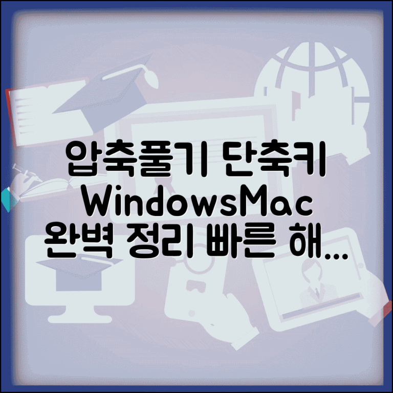 압축풀기 단축키 모음 완벽 정리 | Windows Mac에서 빠른 압축 해제 키보드 조합