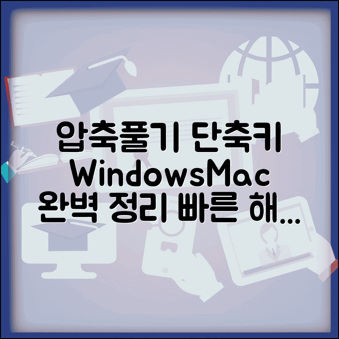 압축풀기 단축키 모음 완벽 정리 | Windows Mac에서 빠른 압축 해제 키보드 조합