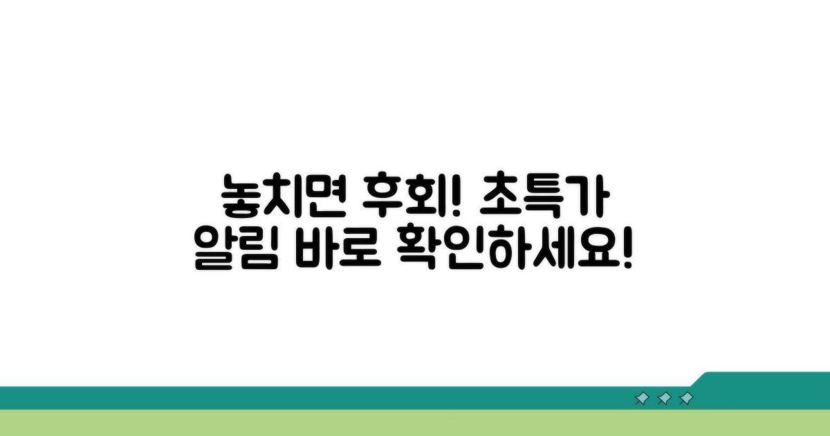 특가 알림 활용, 놓치지 마세요