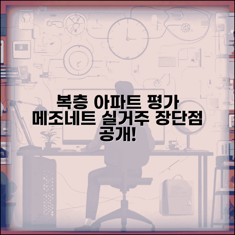 아파트 복층 구조 메조네트 등급 평가 | 일반 평면 대비 장단점 실거주