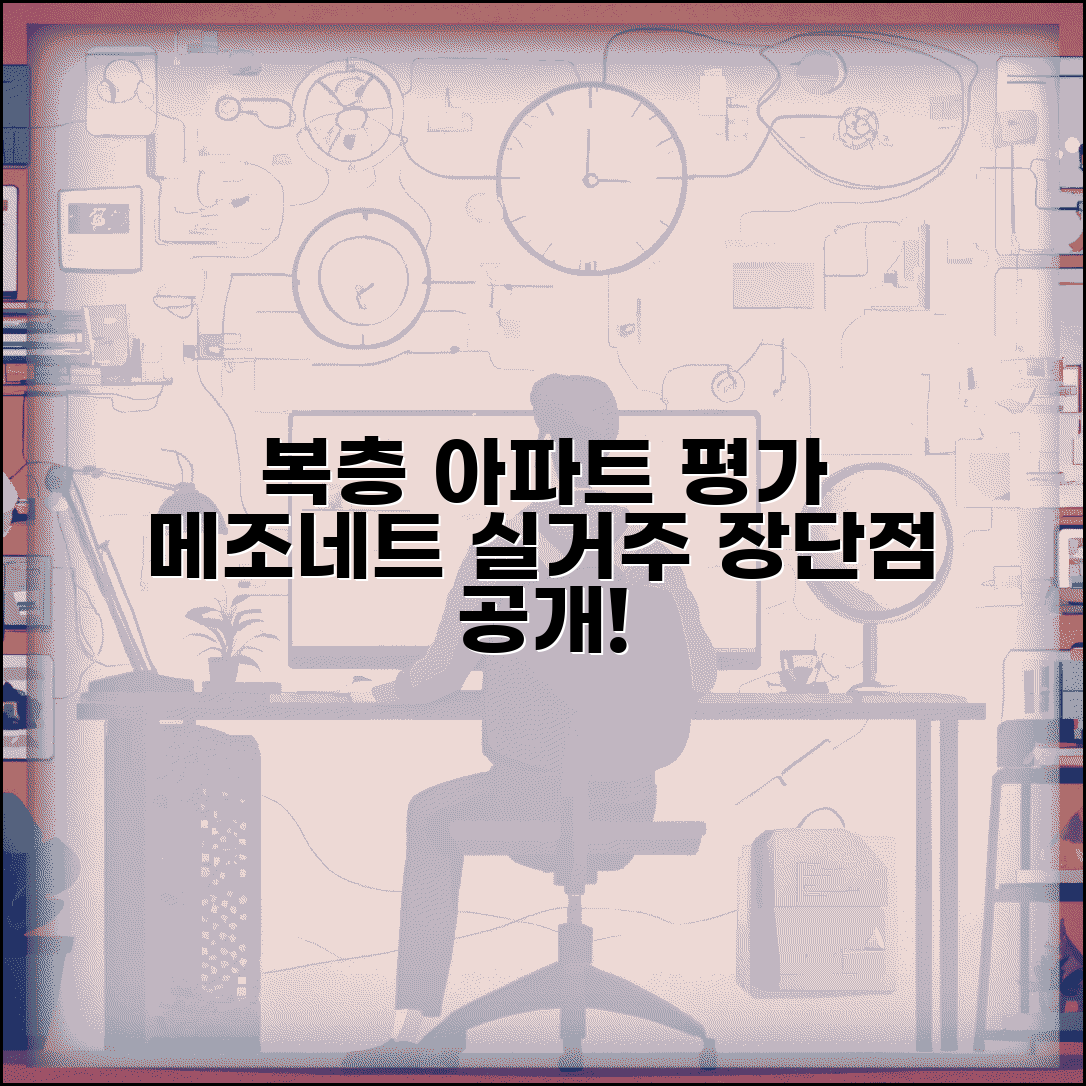 아파트 복층 구조 메조네트 등급 평가 | 일반 평면 대비 장단점 실거주