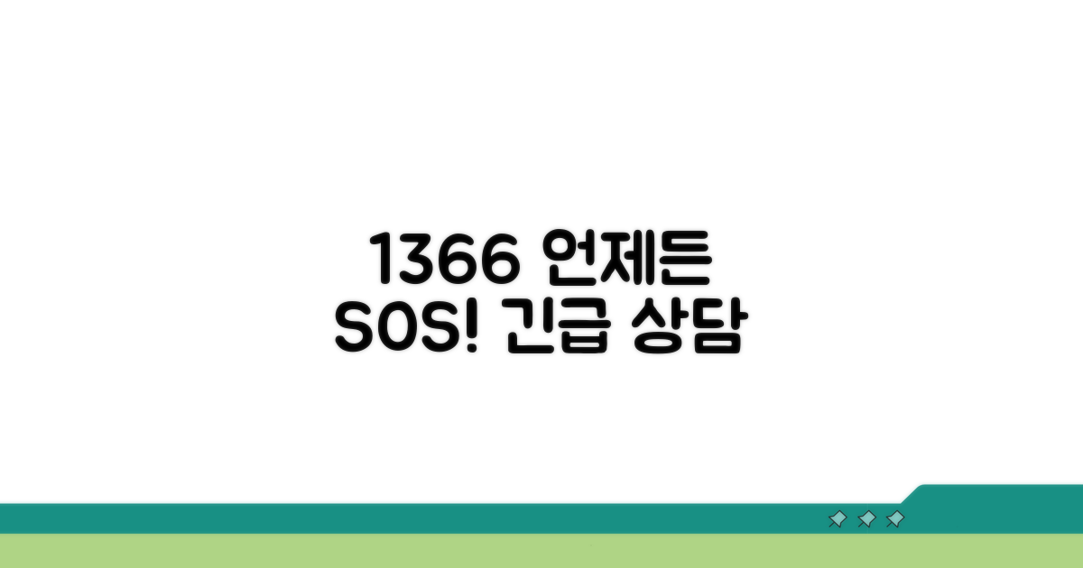 1366 긴급 상담: 언제든 도움받는 방법
