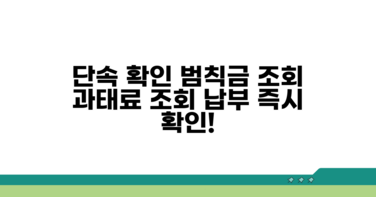 단속 알림 확인 및 범칙금 조회