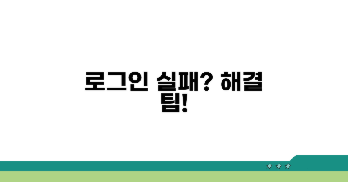 로그인 실패 시 대처 요령