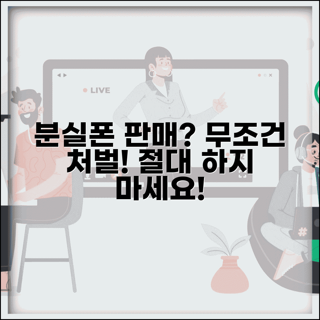 분실폰 판매 처벌 위험성 주의 | 분실폰 판매 관련 완벽 주의사항