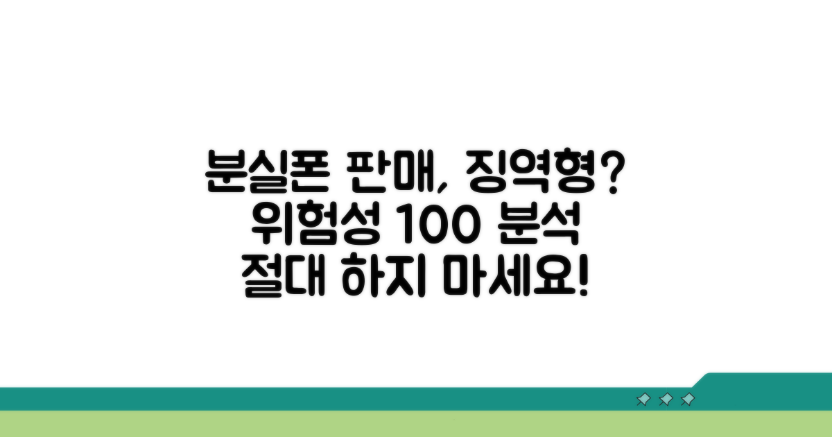 분실폰 판매, 처벌 위험성 철저 분석