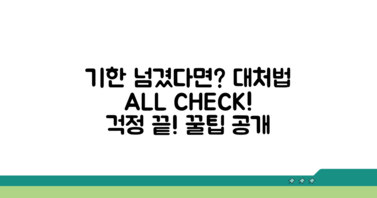 기한 넘겼을 때 대처법 알아보기