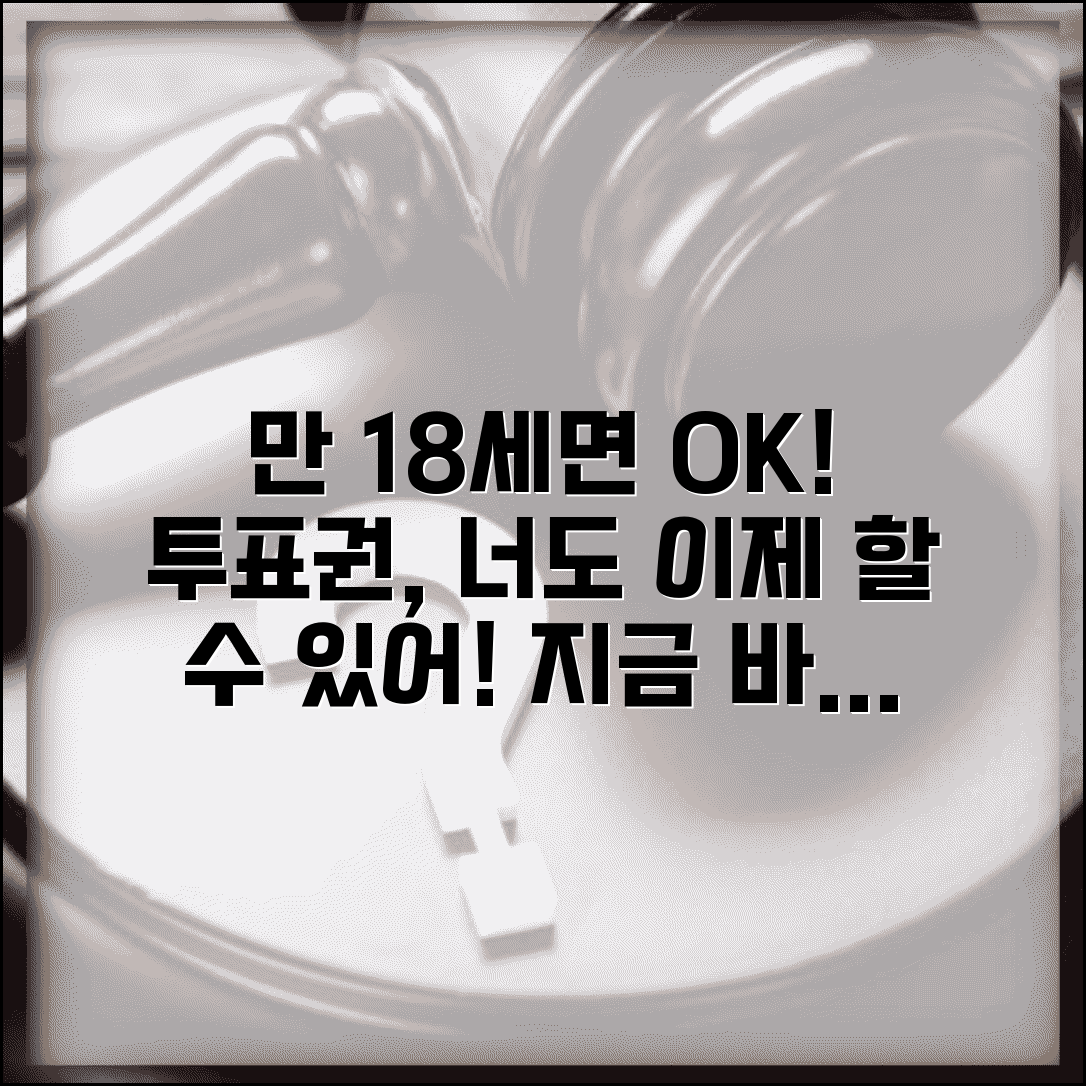 투표권 몇살부터 | 선거권 나이 만18세 투표 가능