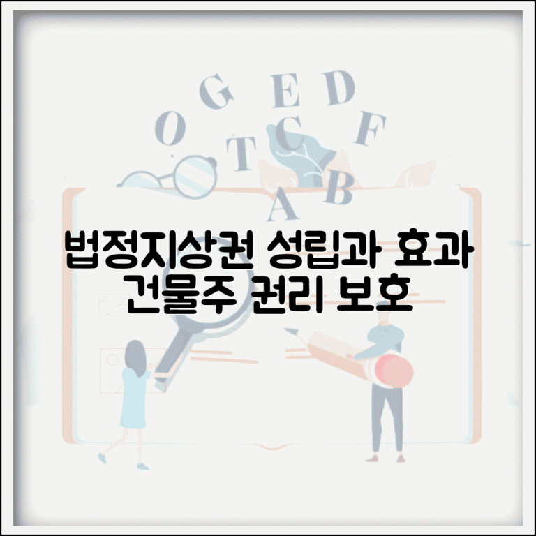 법정지상권 성립 조건 및 효과 | 건물 소유자 권리 범위 및 보호 내용