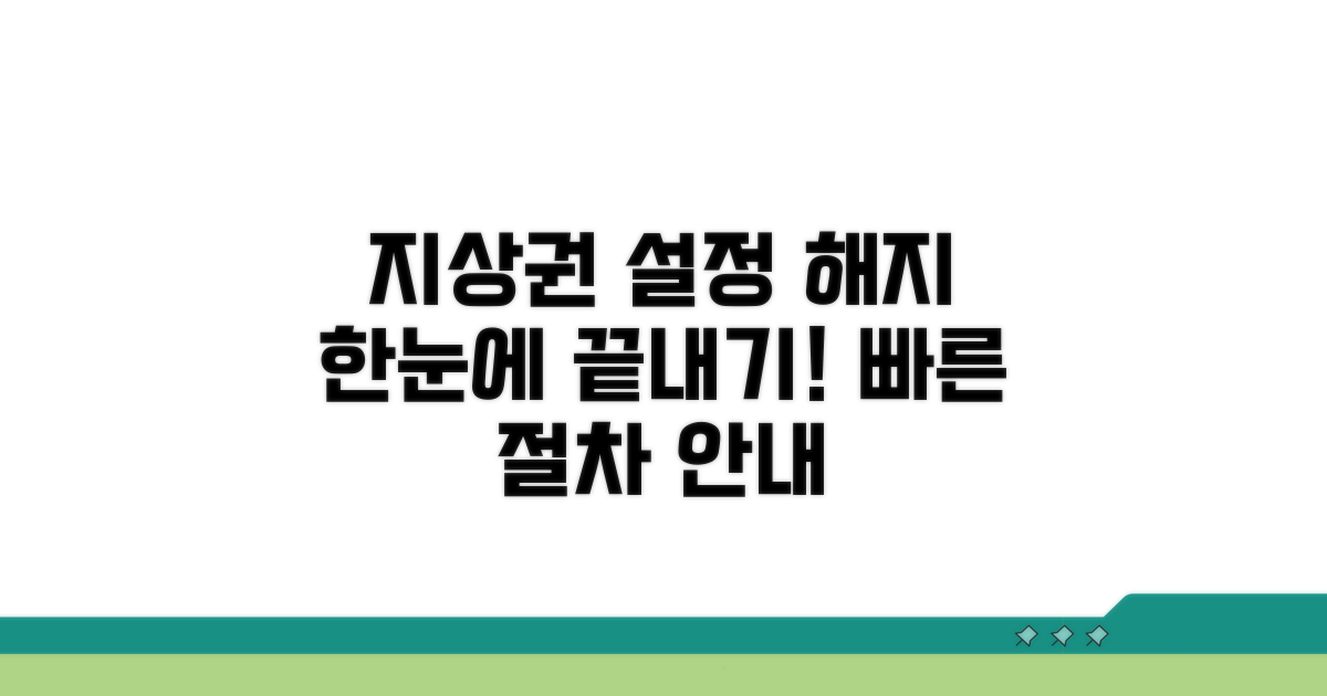 지상권 설정 및 해지 절차 안내