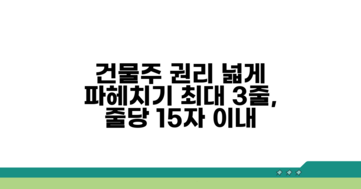 건물 소유자 권리 범위 상세 분석