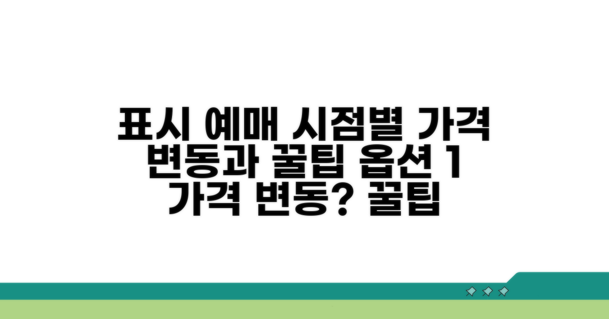예매 시점별 가격 변동과 꿀팁