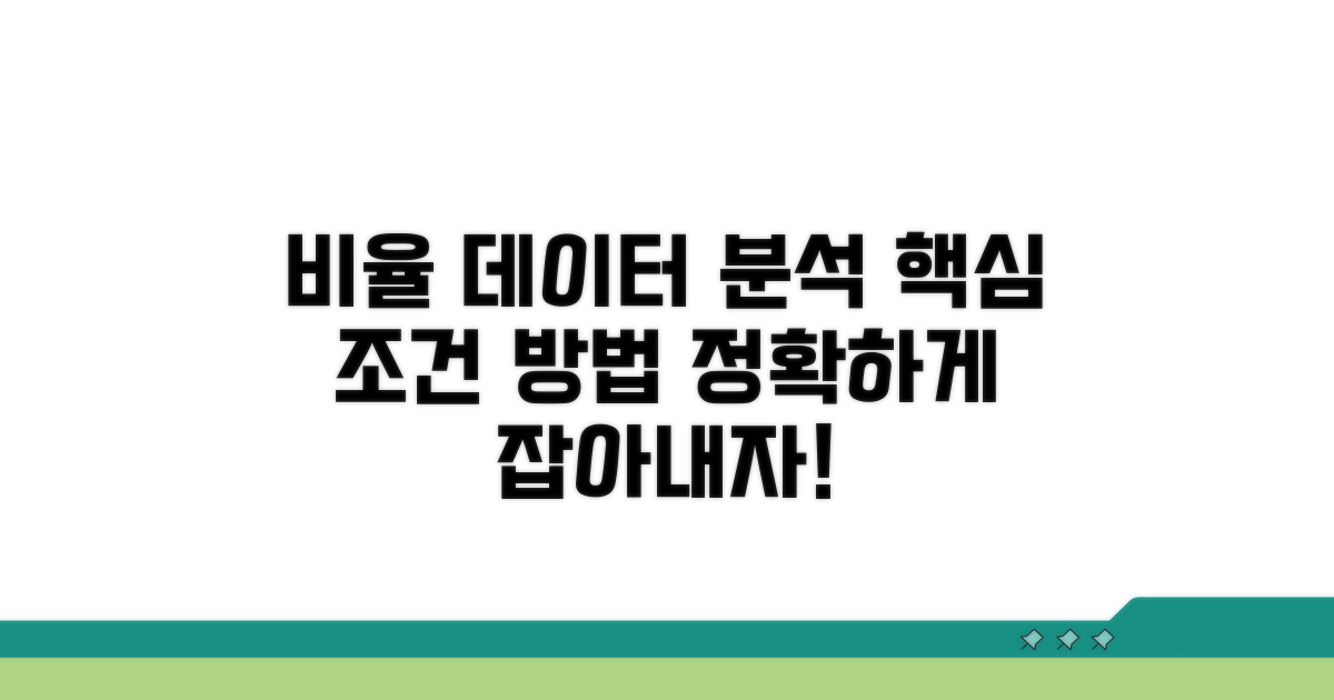 비율 데이터 분석 조건과 방법