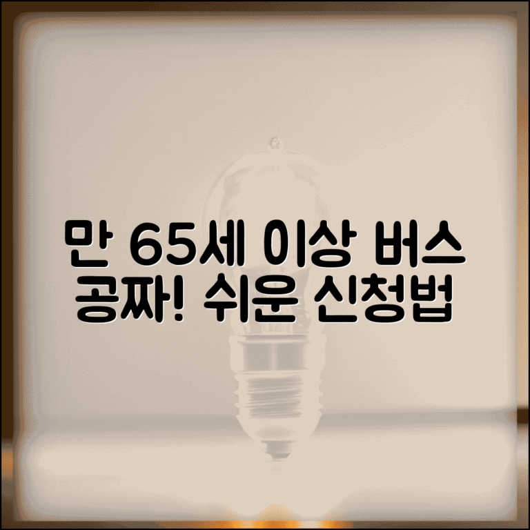 노인 버스 무료 이용 혜택 | 만 65세 이상 대중교통 무료 이용 자격과 신청 방법