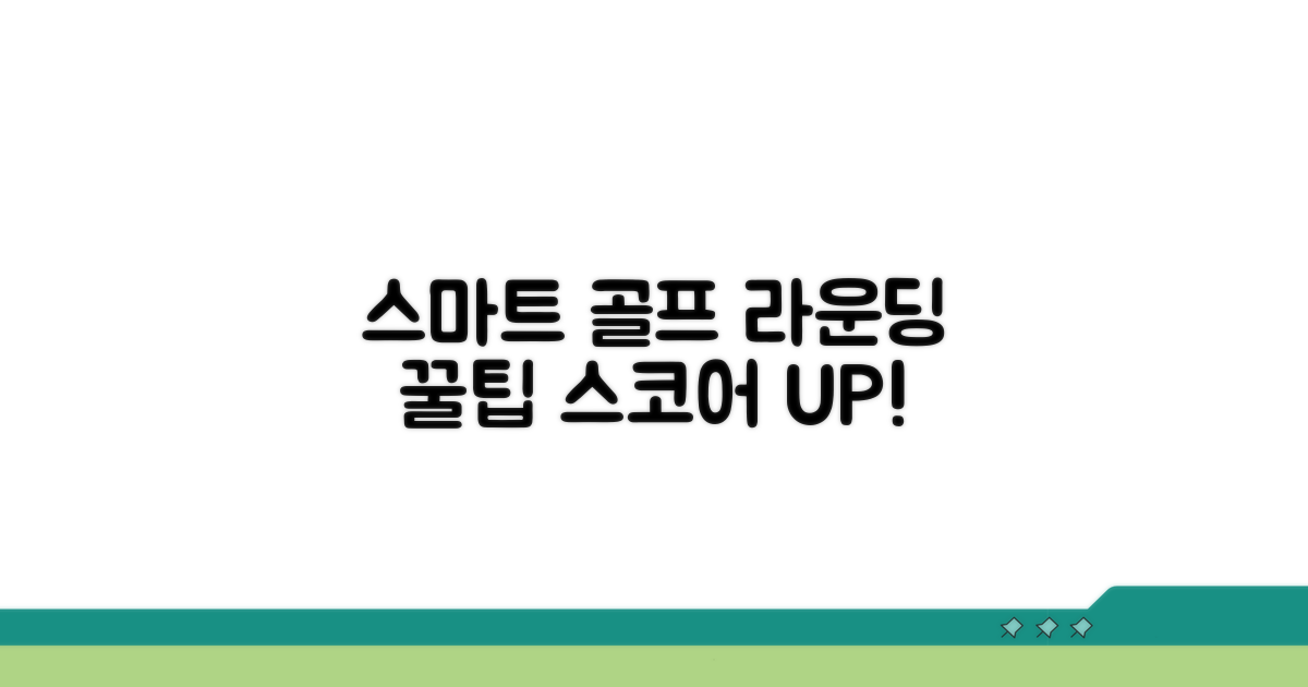 스마트한 골프 라운딩 꿀팁