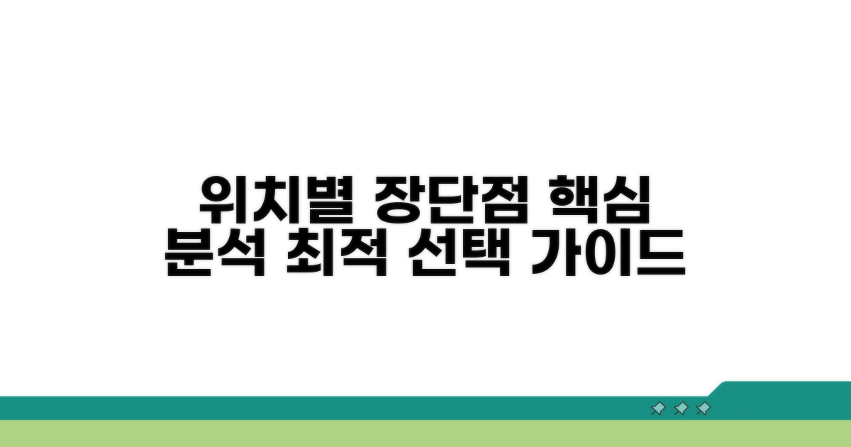 추천 위치별 장단점 분석