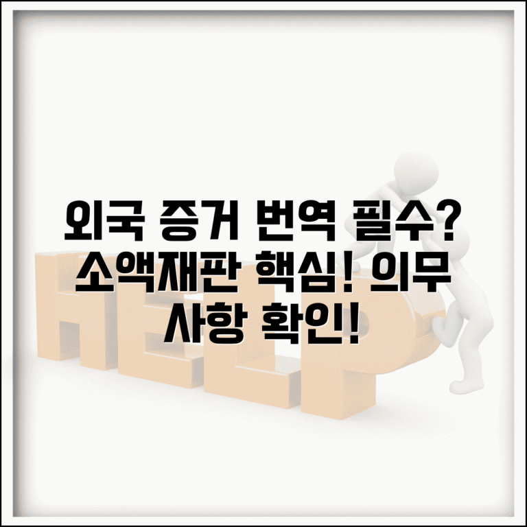 소액재판 증거서류 번역본도 제출해야 하나요 | 외국어증거 | 번역본제출 | 의무