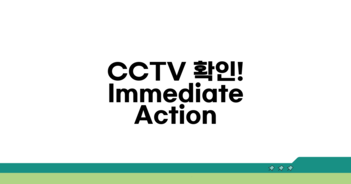 CCTV 확인 후 대처 방안