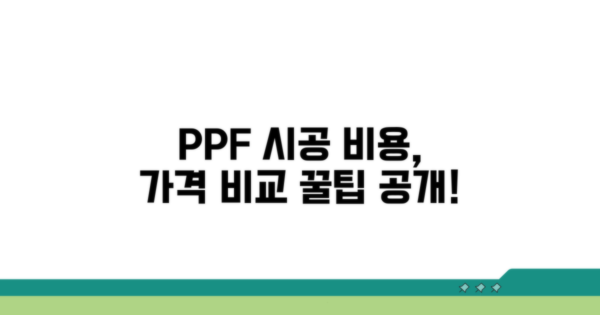 PPF 시공 비용과 가격 비교