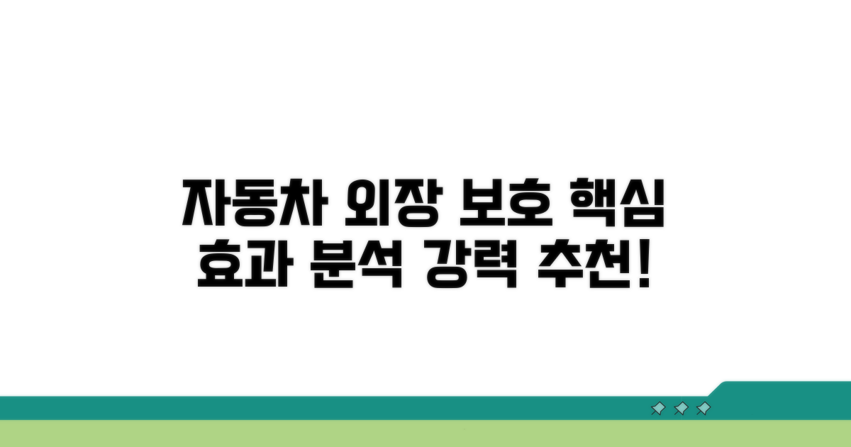 자동차 외장 보호 효과 분석