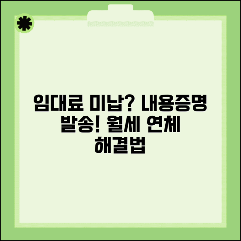 임대료 미납 내용증명서 | 월세 연체 내용증명 발송 방법