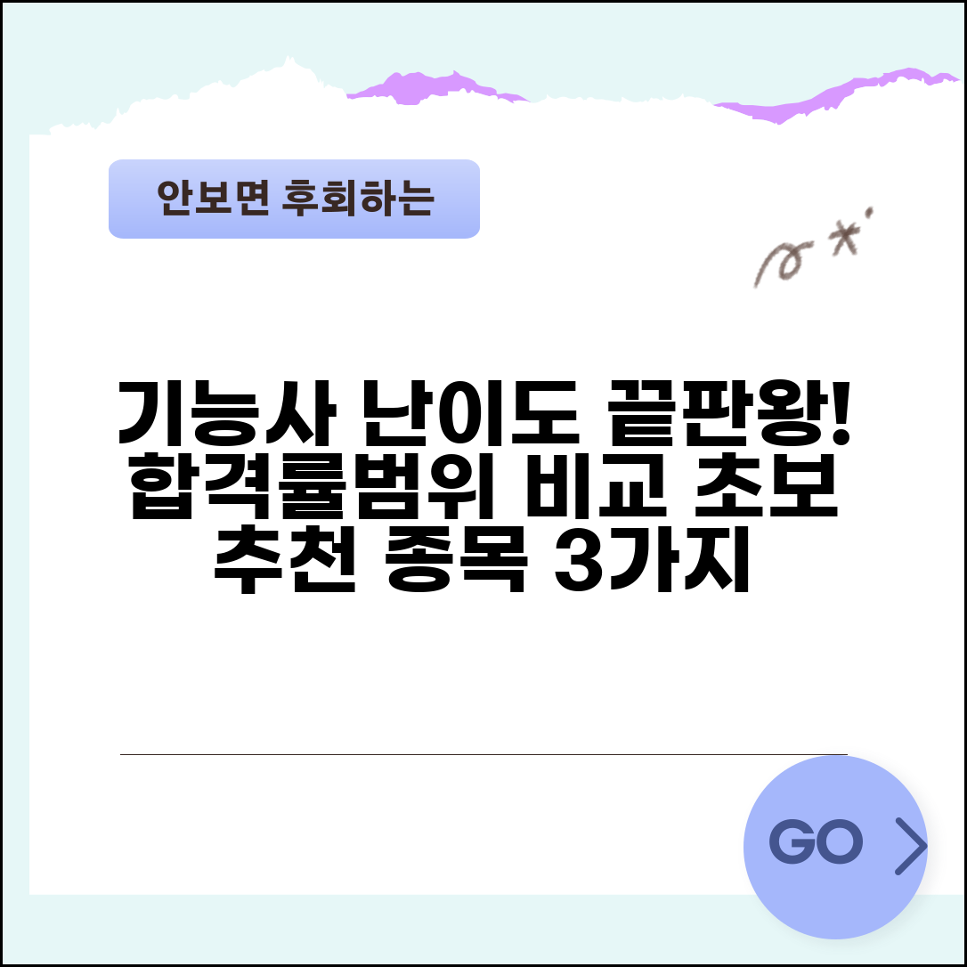 기능사 난이도 순위 총정리 | 합격률/시험범위 기준 | 초보자 추천 종목 비교