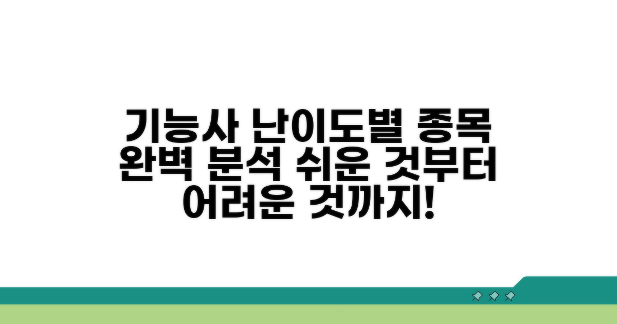 난이도별 기능사 종목 상세 분석