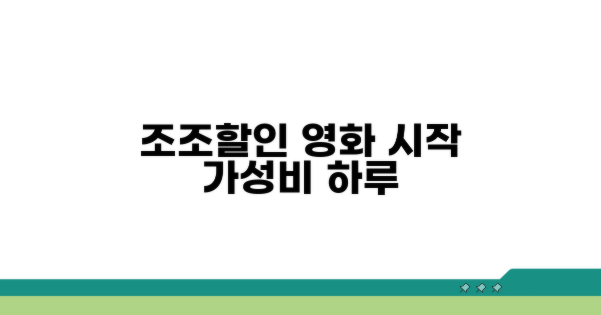 조조할인 영화로 시작하는 하루