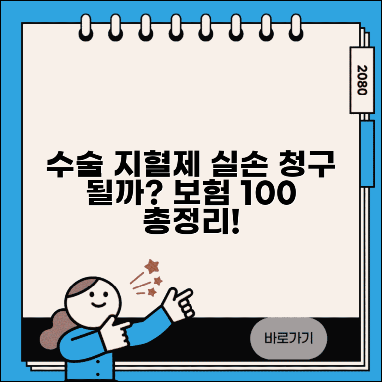 수술용 지혈제 실손 청구 가능? | 사용 비용, 종류, 보험 적용 여부 총정리