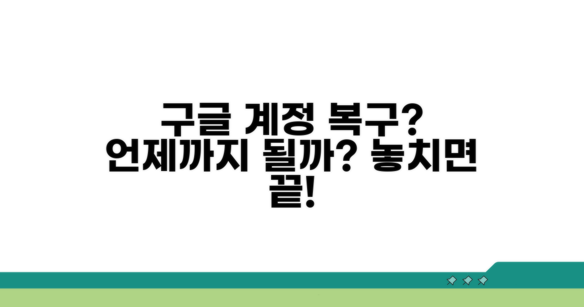 구글 계정 복구, 언제까지 가능할까?