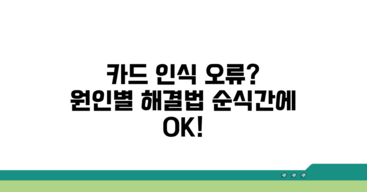 카드 인식 실패, 원인별 해결 방법
