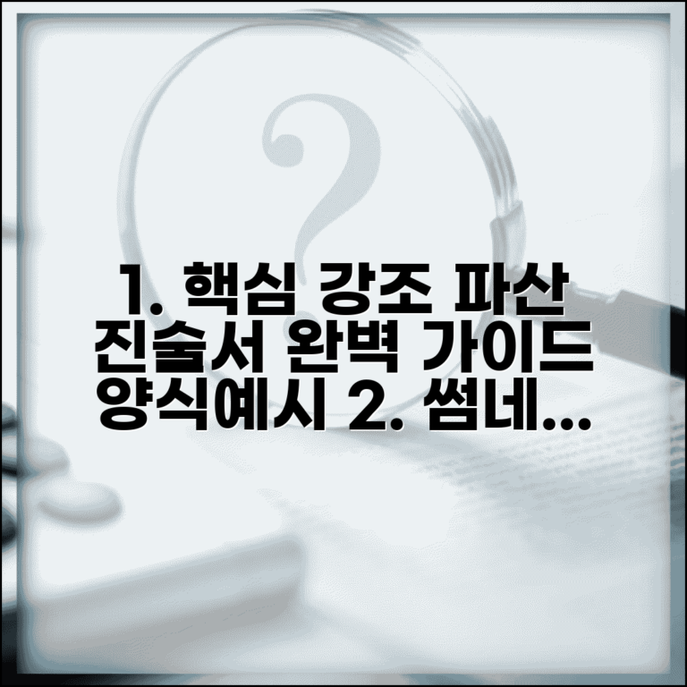 개인파산 진술서 작성법 완벽 가이드 | 양식, 예시, 주의사항, 대필 비교