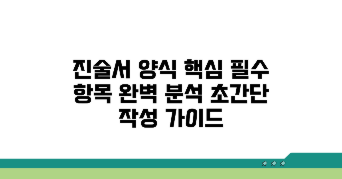 진술서 양식과 필수 작성 항목
