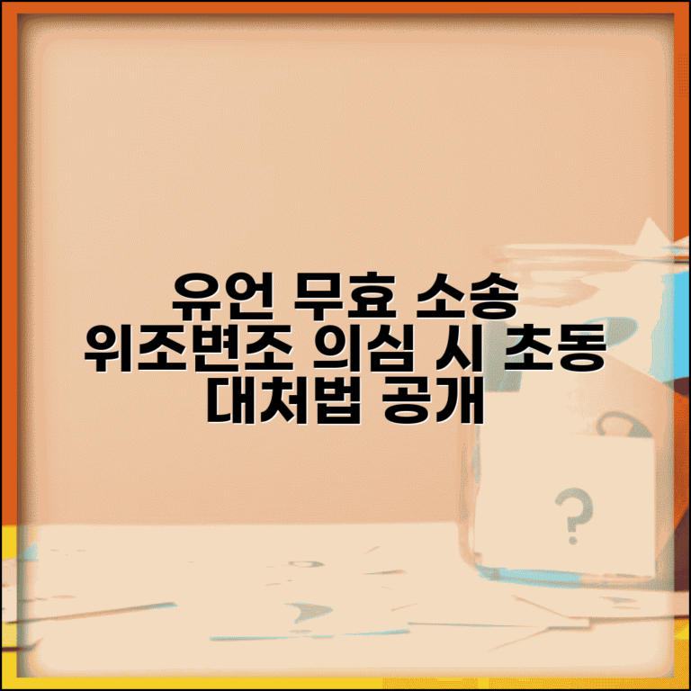 유언 무효 확인 소송, 유언장 위조 변조 의심시 대처법 | 소송 조건, 절차, 전문가 상담