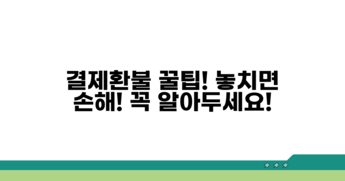 결제 및 환불 관련 꼭 알아둘 점