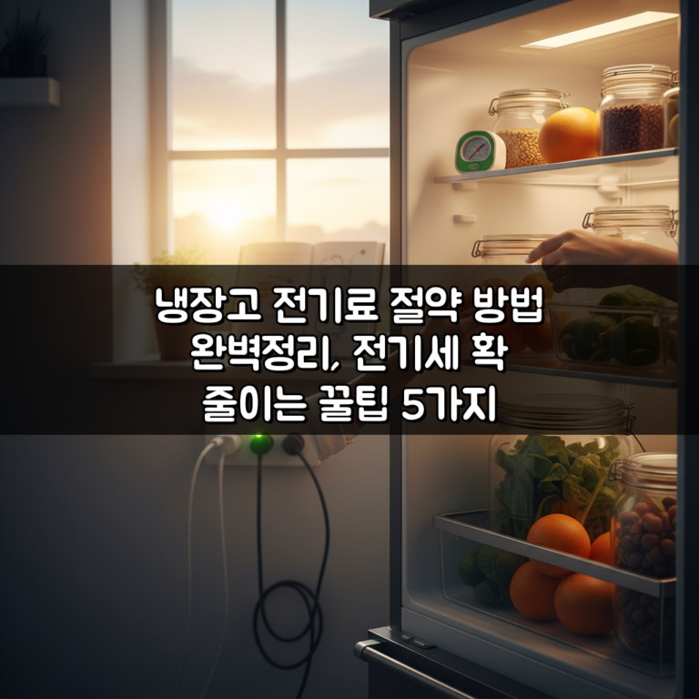 냉장고 전기료 절약 방법 완벽정리, 전기세 확 줄이는 꿀팁 5가지