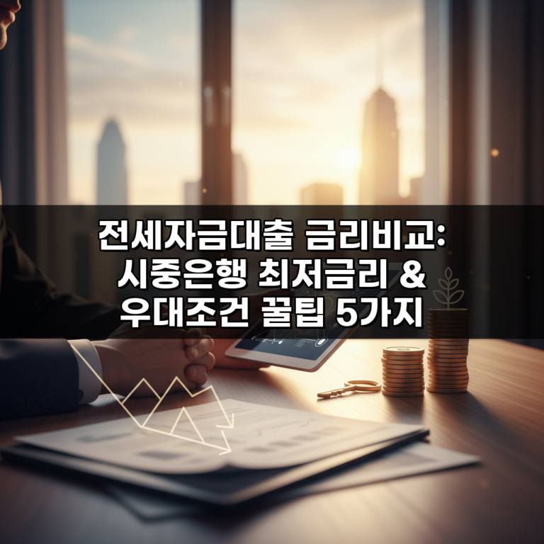 전세자금대출 금리비교: 시중은행 최저금리 & 우대조건 꿀팁 5가지