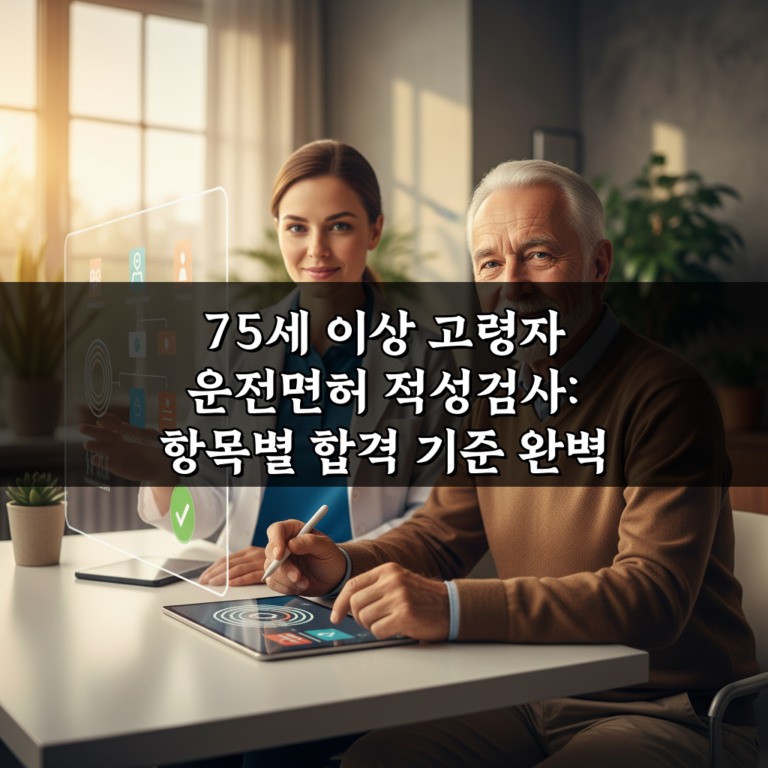 75세 이상 고령자 운전면허 적성검사: 항목별 합격 기준 완벽 분석
