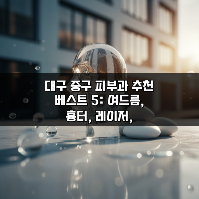 대구 중구 피부과 추천 베스트 5: 여드름, 흉터, 레이저, 가격비교, 후기 필독!