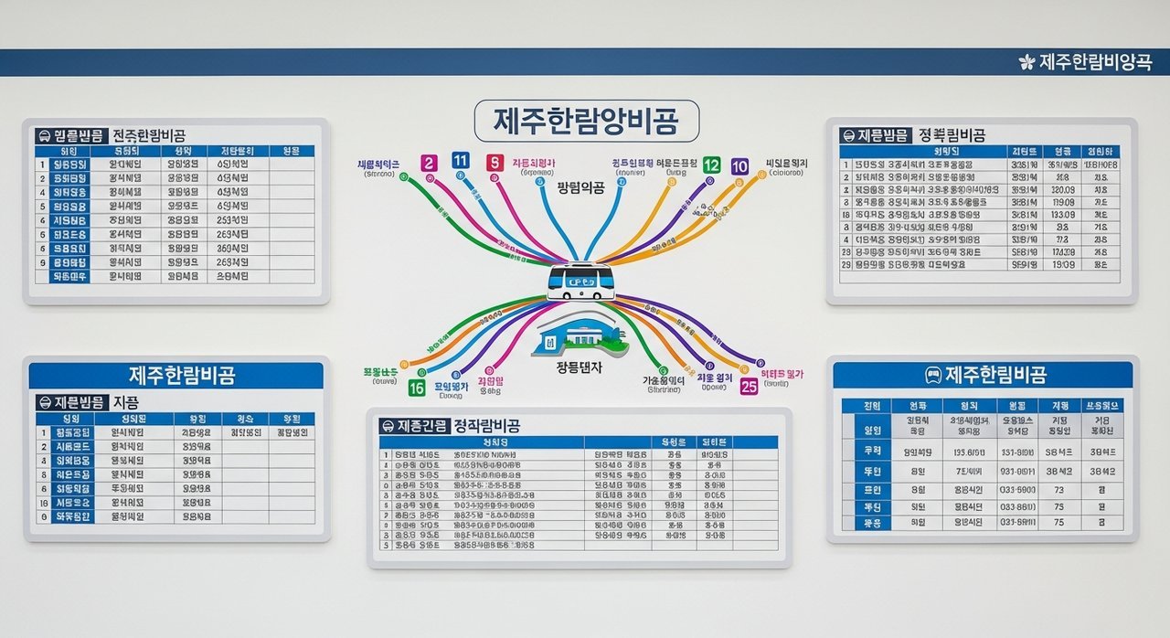 제주한림체육관 오시는길, 시내버스 노선별 정류장 완벽 정리