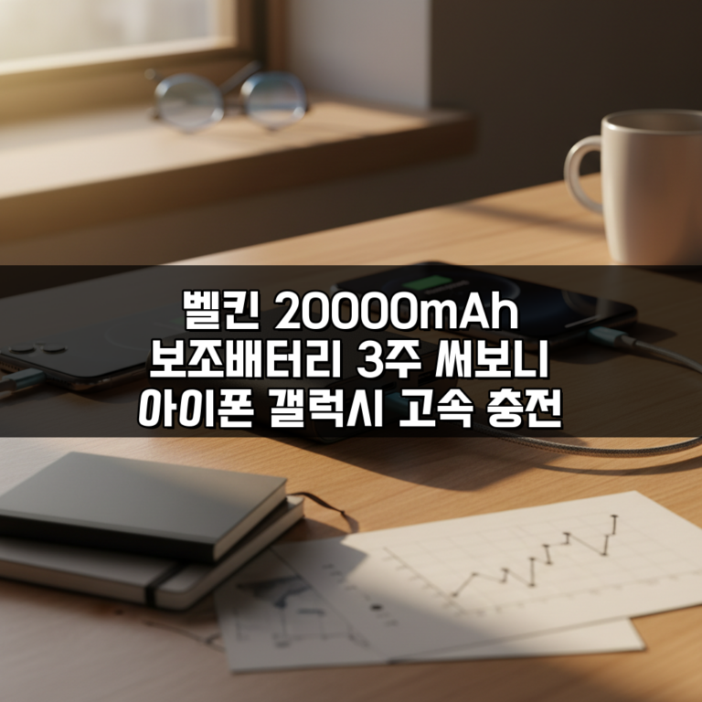 벨킨 20000mAh 보조배터리 3주 써보니 아이폰 갤럭시 고속 충전