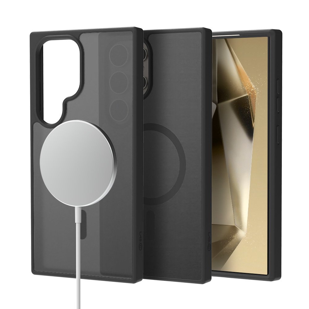 랩씨 맥세이프 마그넷 케이스 지문방지 강력한 자력 매트블랙, 갤럭시S24 울트라 상세 이미지 1