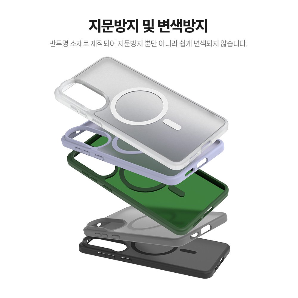 랩씨 맥세이프 마그넷 케이스 지문방지 강력한 자력 매트블랙, 갤럭시S24 울트라 상세 이미지 2