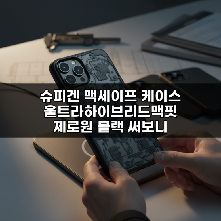 슈피겐 맥세이프 케이스 울트라하이브리드맥핏 제로원 블랙 써보니