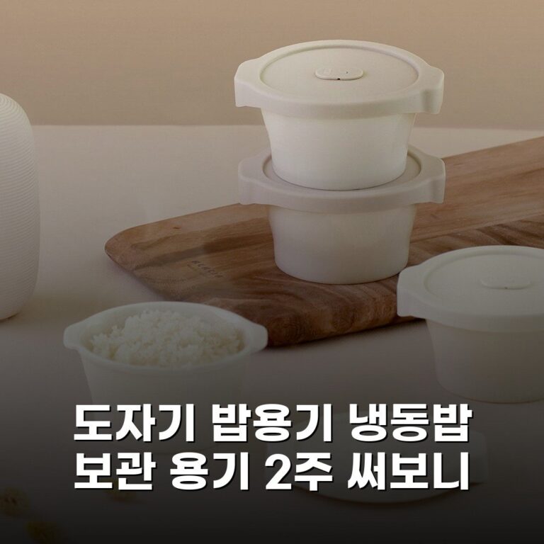 도자기 밥용기 냉동밥 보관 용기 2주 써보니