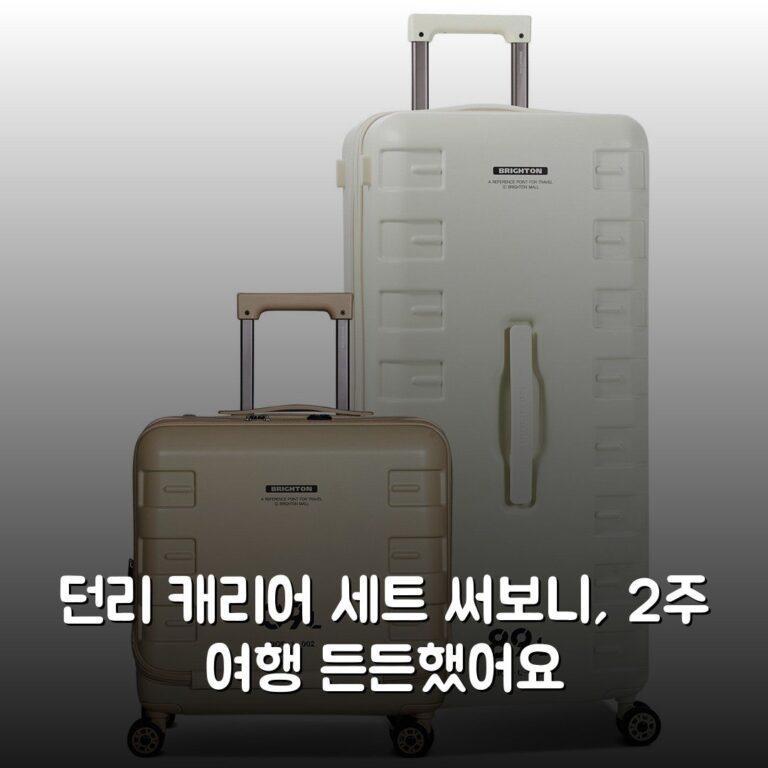 던리 캐리어 세트 써보니, 2주 여행 든든했어요
