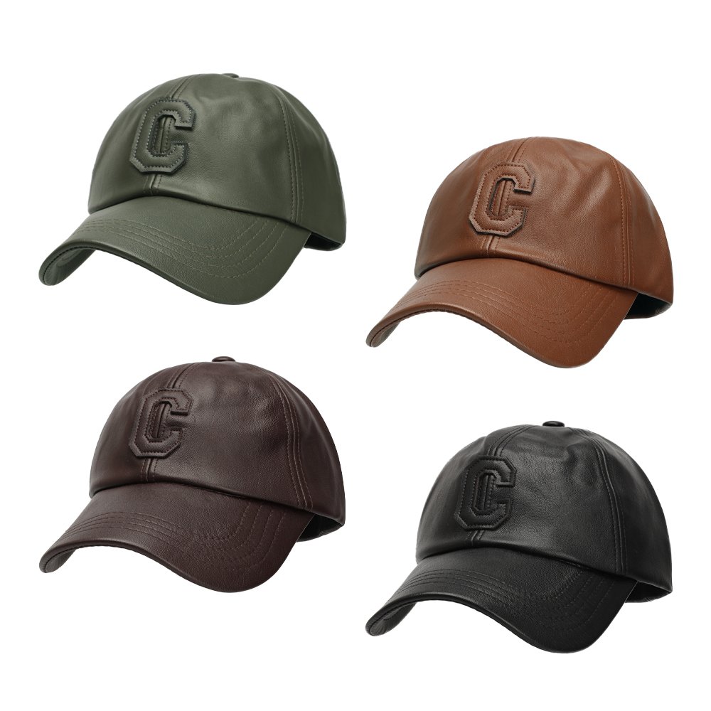 국내제작 레더 C로고 야구 모자 가을 여성 캡모자 남자 볼캡 상세 이미지 2